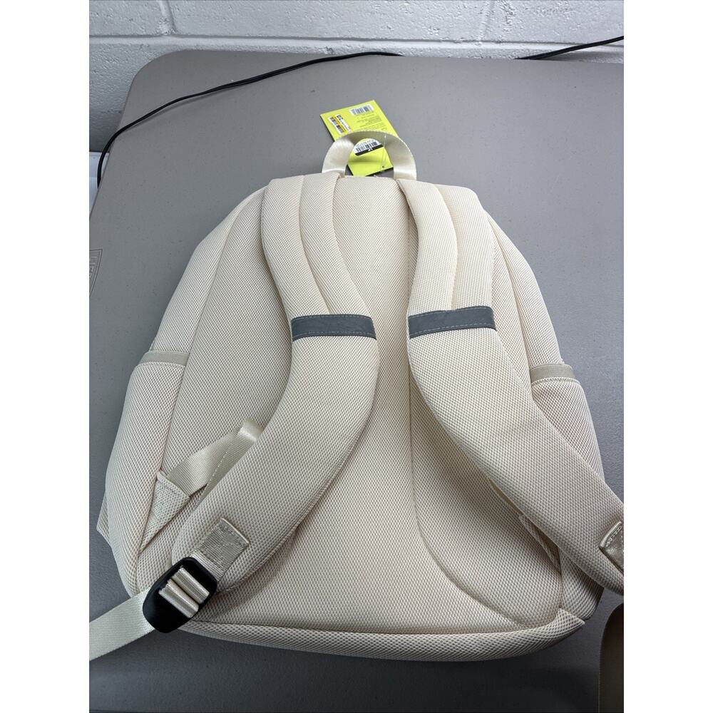 New All In Motion Beige Backpack Adjustable Straps Inner Outer Pockets Bookbag - Picture 2 of 3